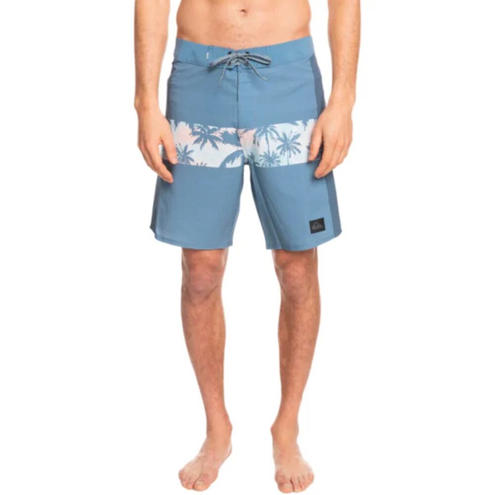 Quicksilver Highlite Arch Youth 16 Blue Palm Tree Board Shorts Size 27 $60 MSRP